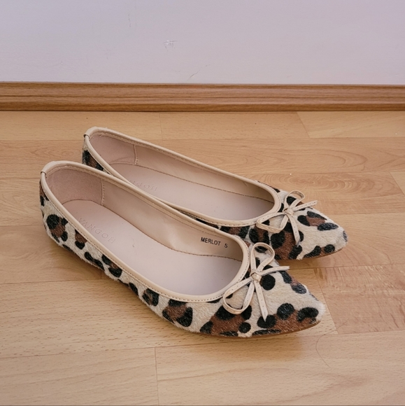 Animal pattern pointy toe flats - Picture 4 of 7